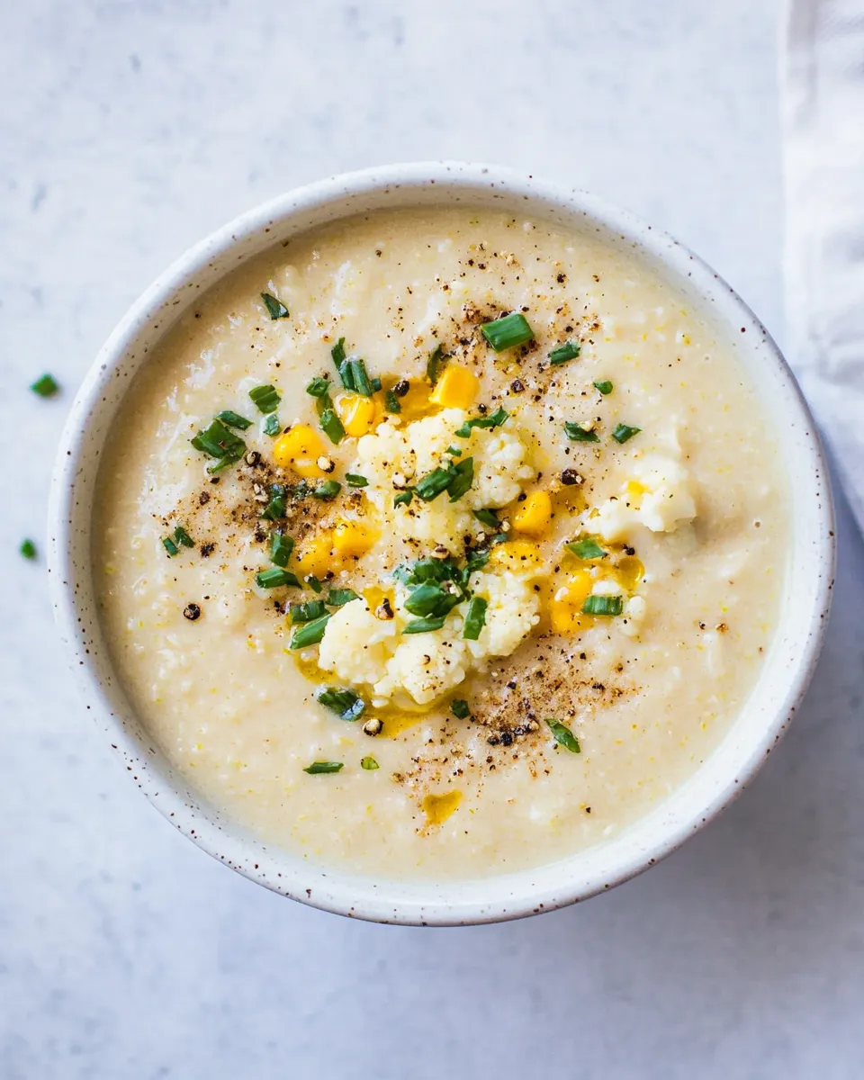 Easy Corn and Cauliflower Soup recipe photo