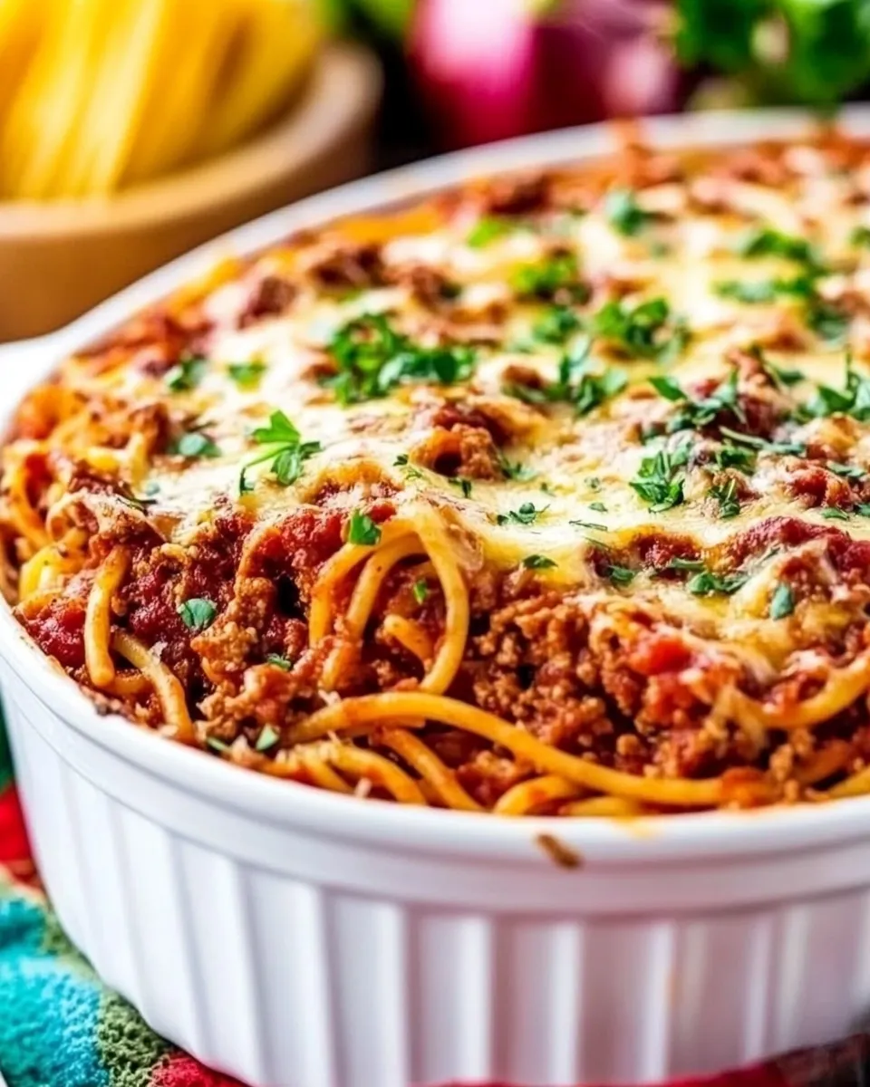 Easy Cream Cheese Spaghetti Casserole photo