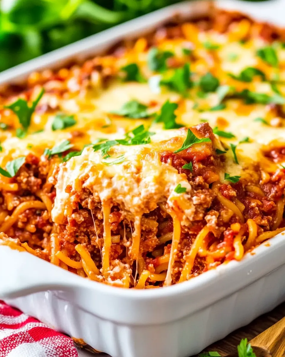 Best Cream Cheese Spaghetti Casserole recipe photo