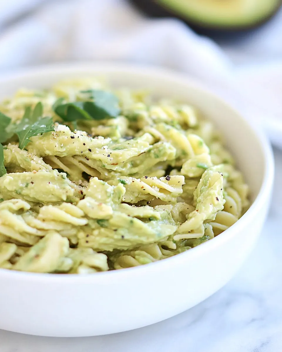 Delicious Creamy Avocado and Gouda Cheese Pasta image