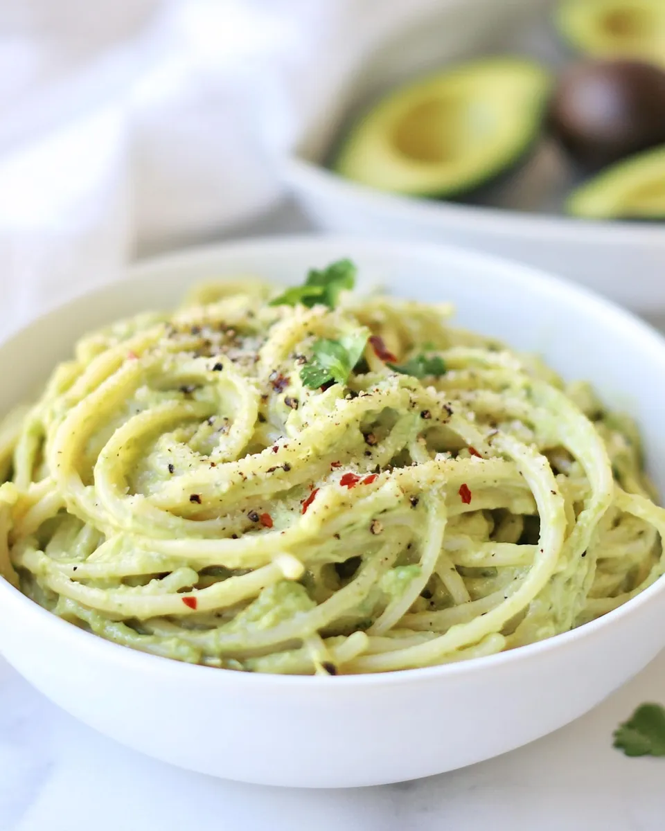 Easy Creamy Avocado and Gouda Cheese Pasta recipe photo