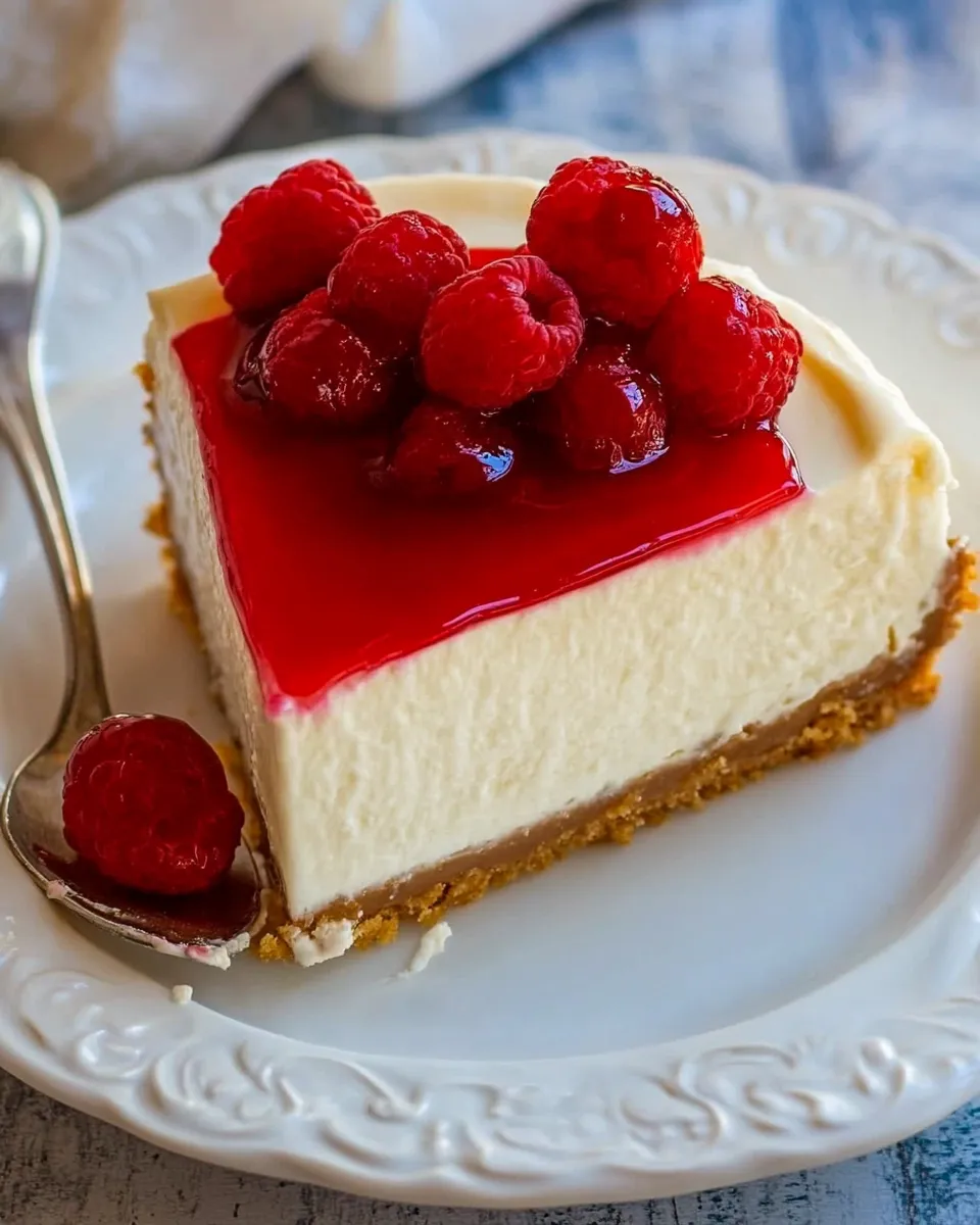 Easy Creamy Cheesecake Recipe shot