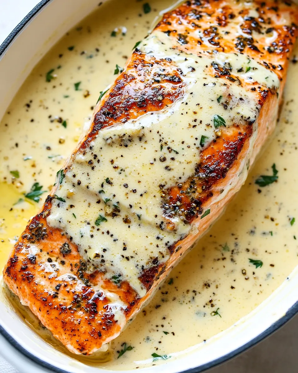 Delicious Creamy Garlic Parmesan Salmon shot