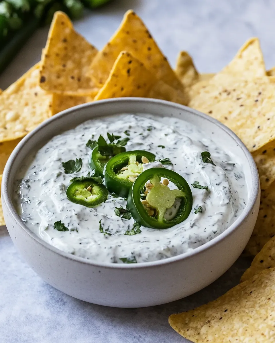 Delicious Creamy Jalapeo Dip shot
