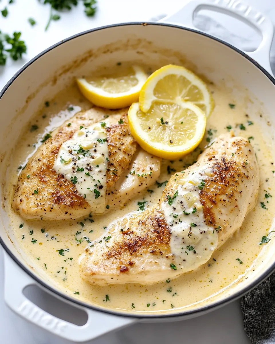 Delicious Creamy Lemon Parmesan Chicken shot