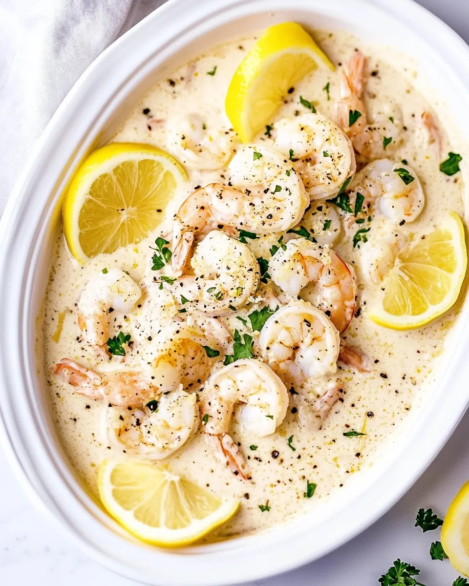 Delicious Creamy Lemon Parmesan Shrimp image