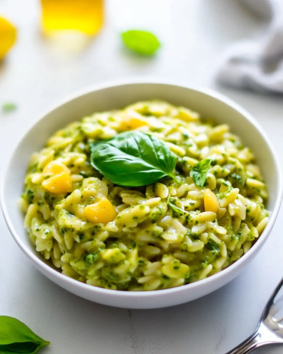 Easy Creamy Pesto Orzo (30 Minutes; ONE Pot!) image