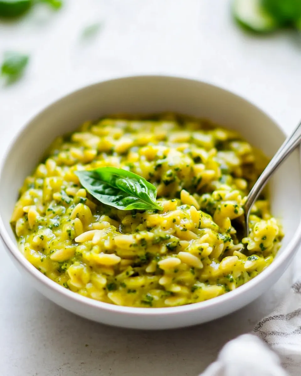 Quick Creamy Pesto Orzo (30 Minutes; ONE Pot!) dish photo