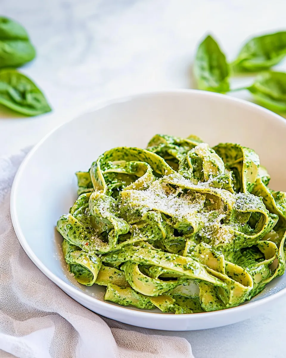 Homemade Creamy Spinach Pasta Sauce photo