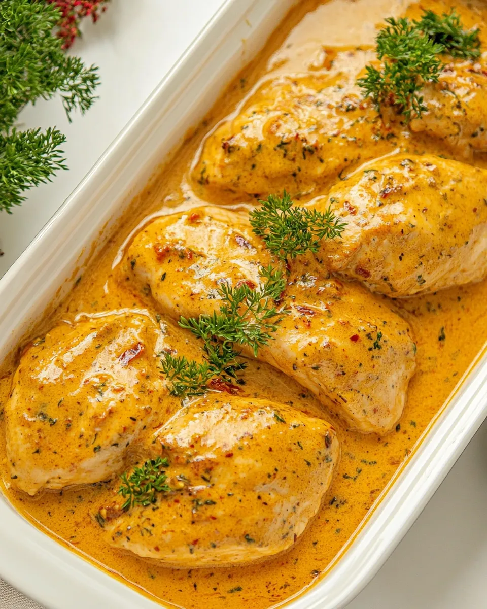 Delicious Creamy Sun-Dried Tomato Chicken shot