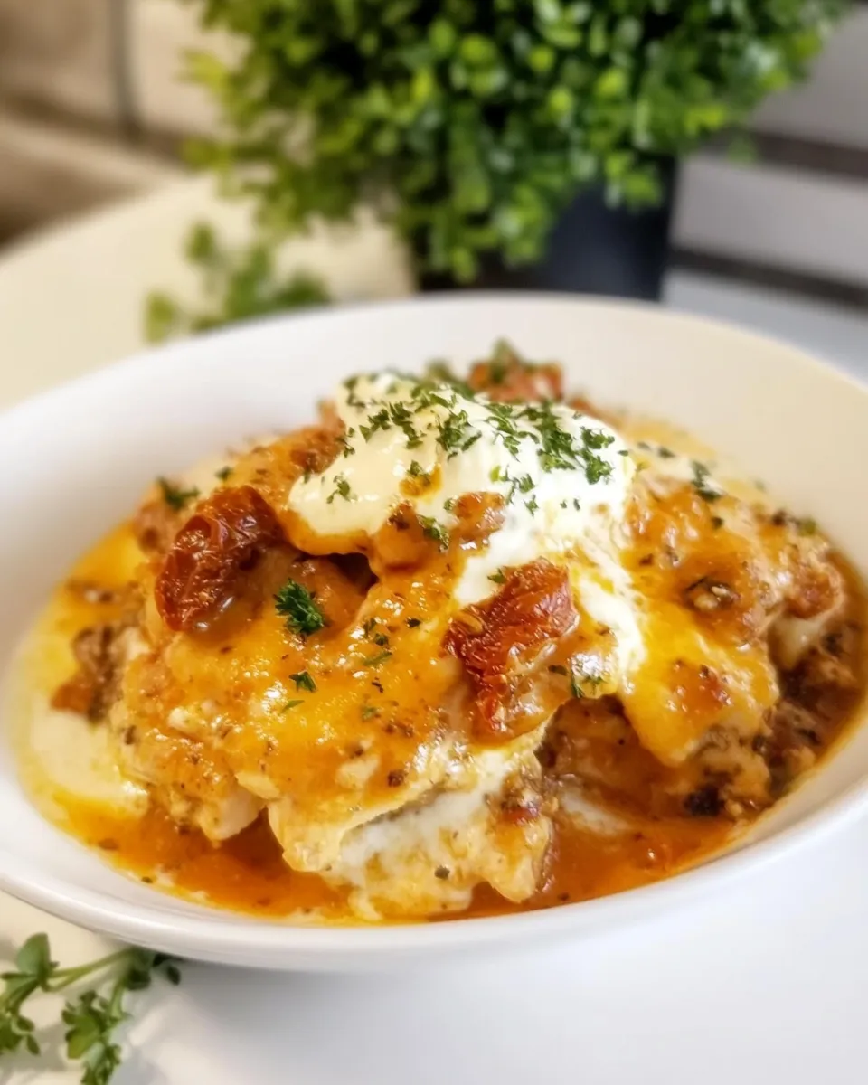 Quick Creamy Sun Dried Tomato Chicken dish photo