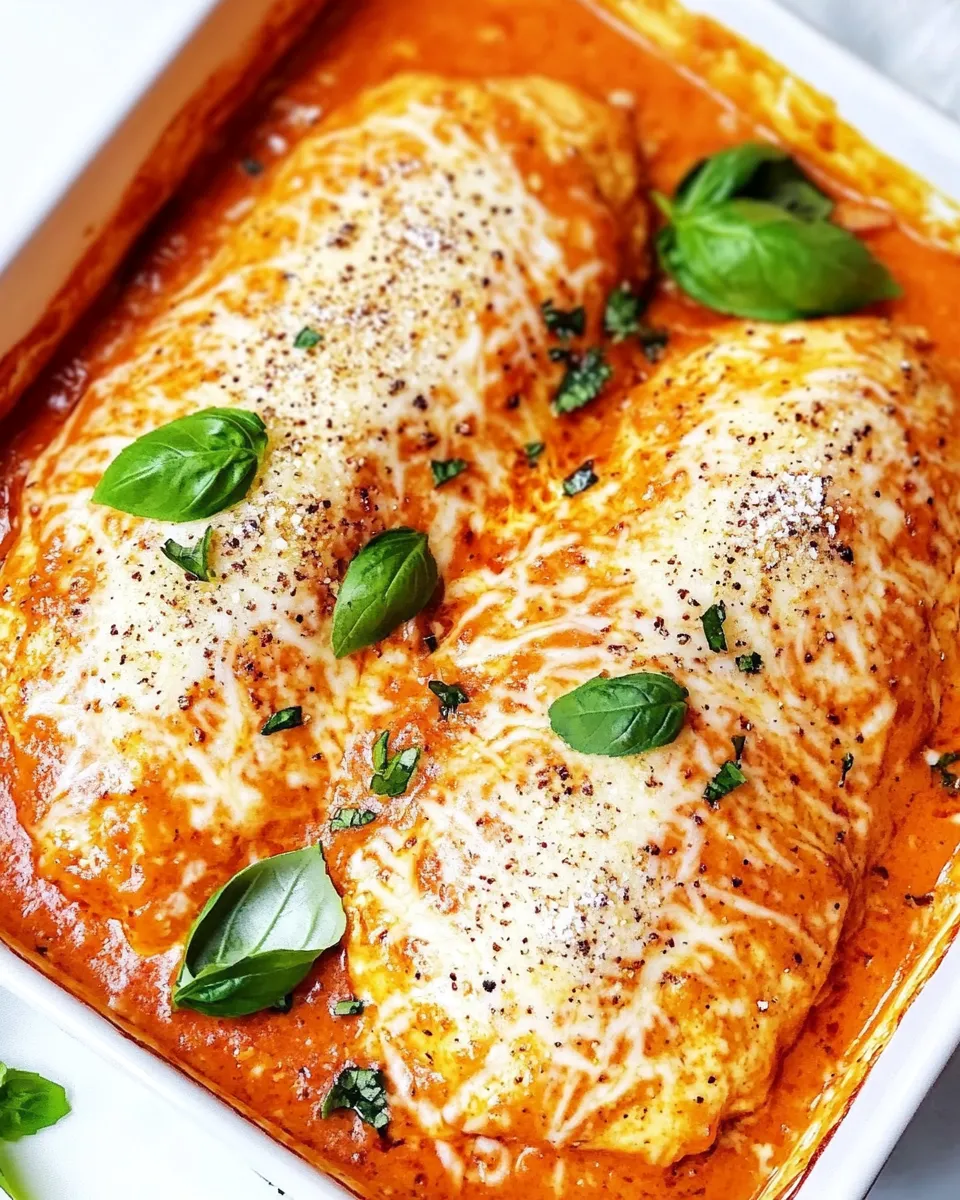 Delicious Creamy Tomato Italian Parmesan Chicken image