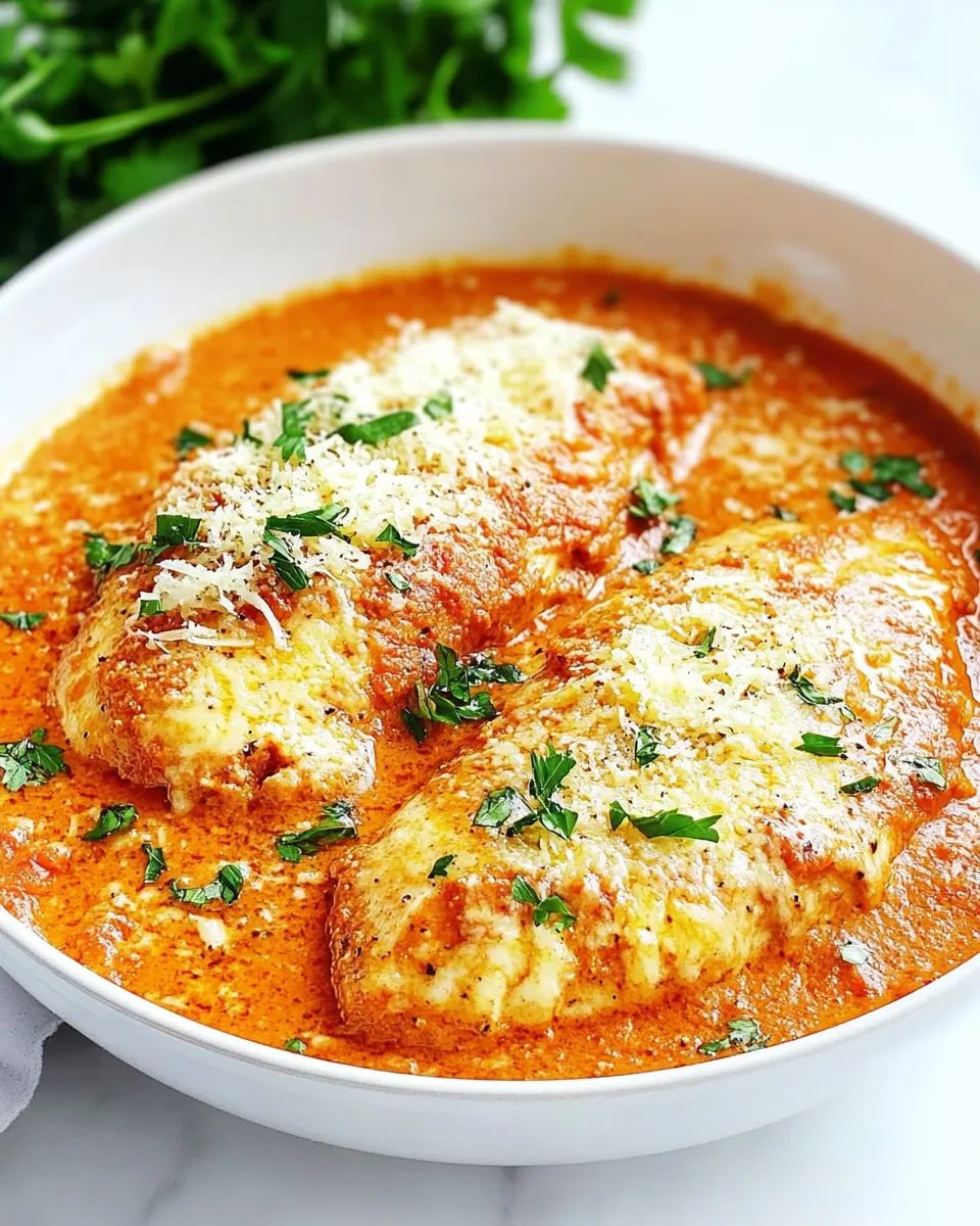 Classic Creamy Tomato Italian Parmesan Chicken recipe photo