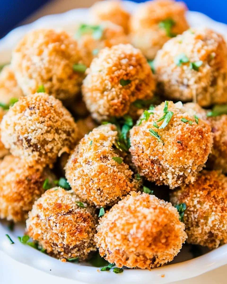 Homemade Crispy Baked Parmesan Garlic Breaded Mushrooms photo