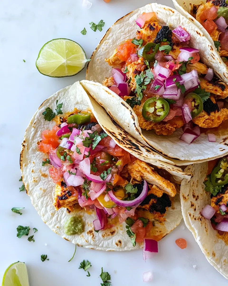 Amazing Crispy Baked Salsa Chicken Tacos. dish image