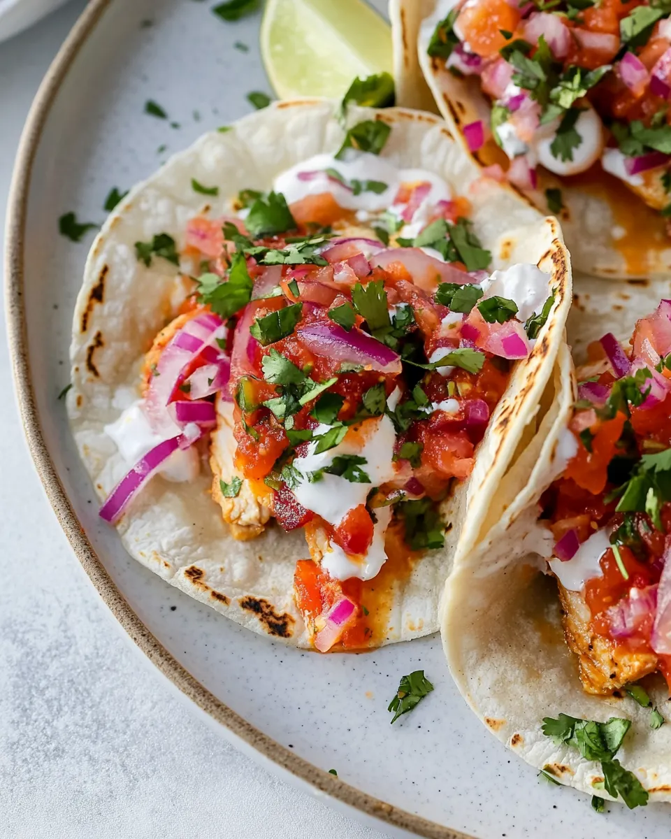 Ultimate Crispy Baked Salsa Chicken Tacos. recipe photo