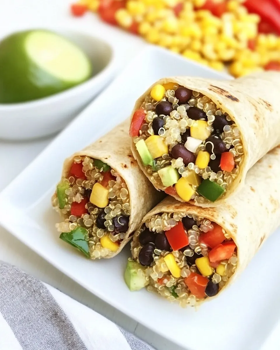 Delicious Crispy Black Bean Quinoa Burritos image