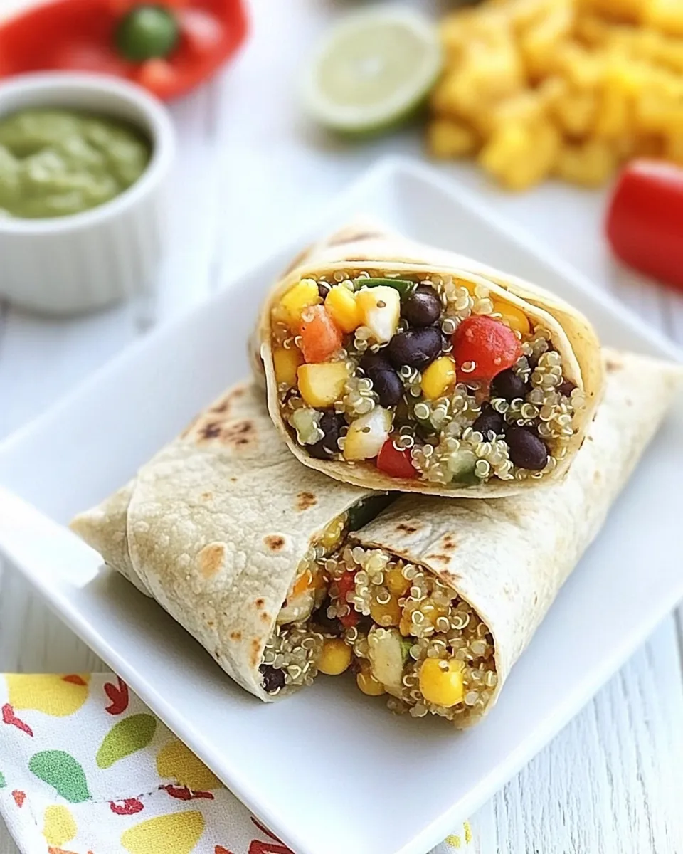 Easy Crispy Black Bean Quinoa Burritos recipe photo
