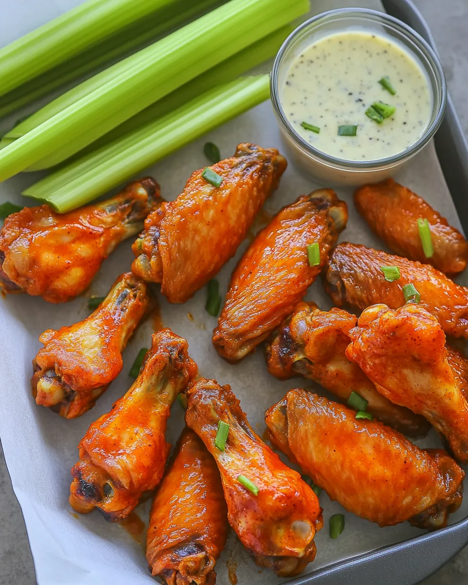 Easy Crispy Buffalo Wings Recipe shot