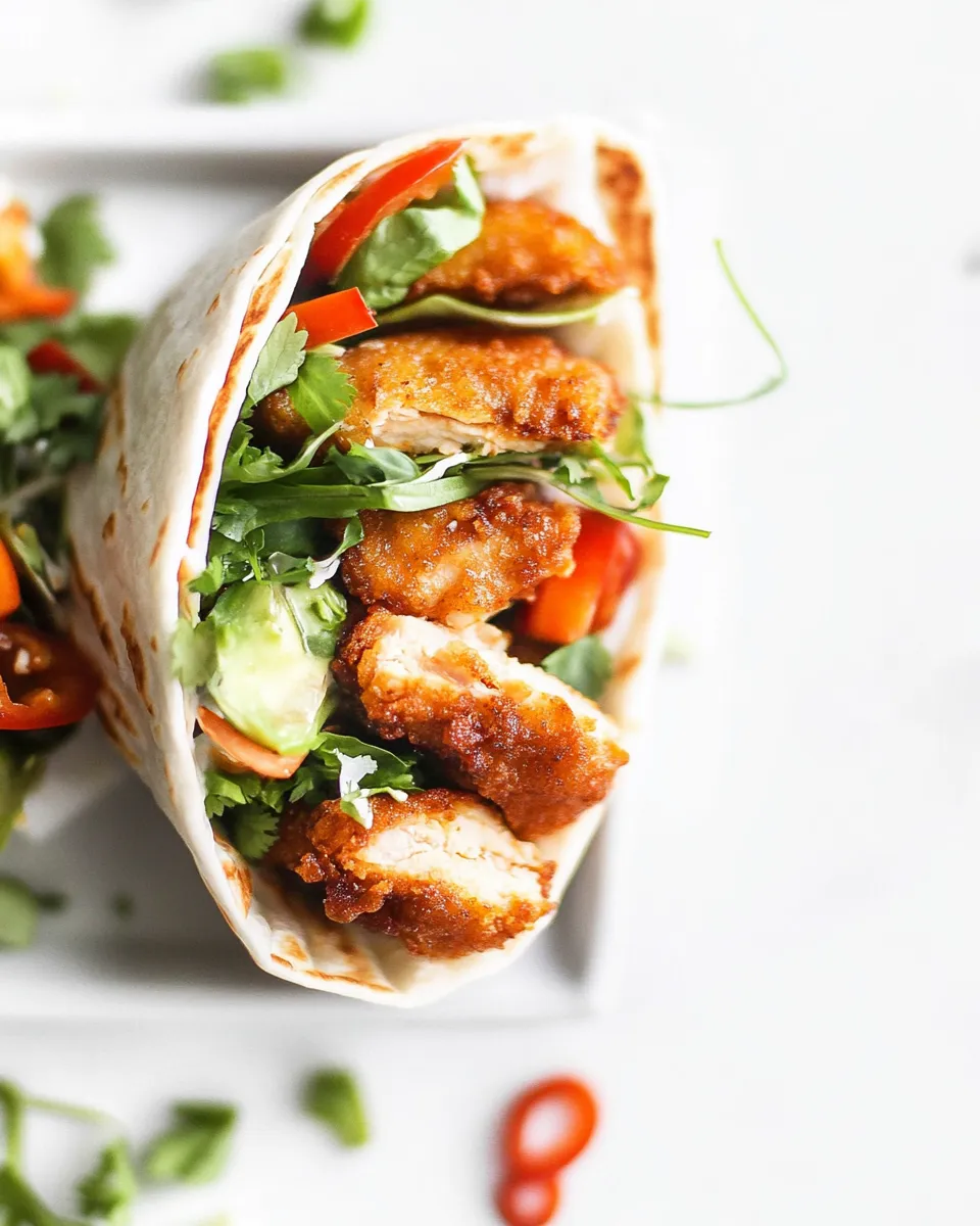 Easy Crispy Chicken Wraps recipe photo