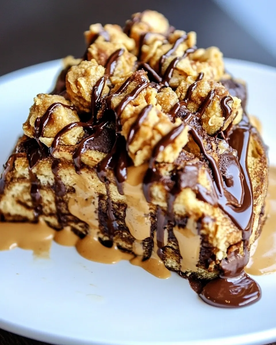 Amazing Crispy Chocolate Peanut Butter French Toast. picture