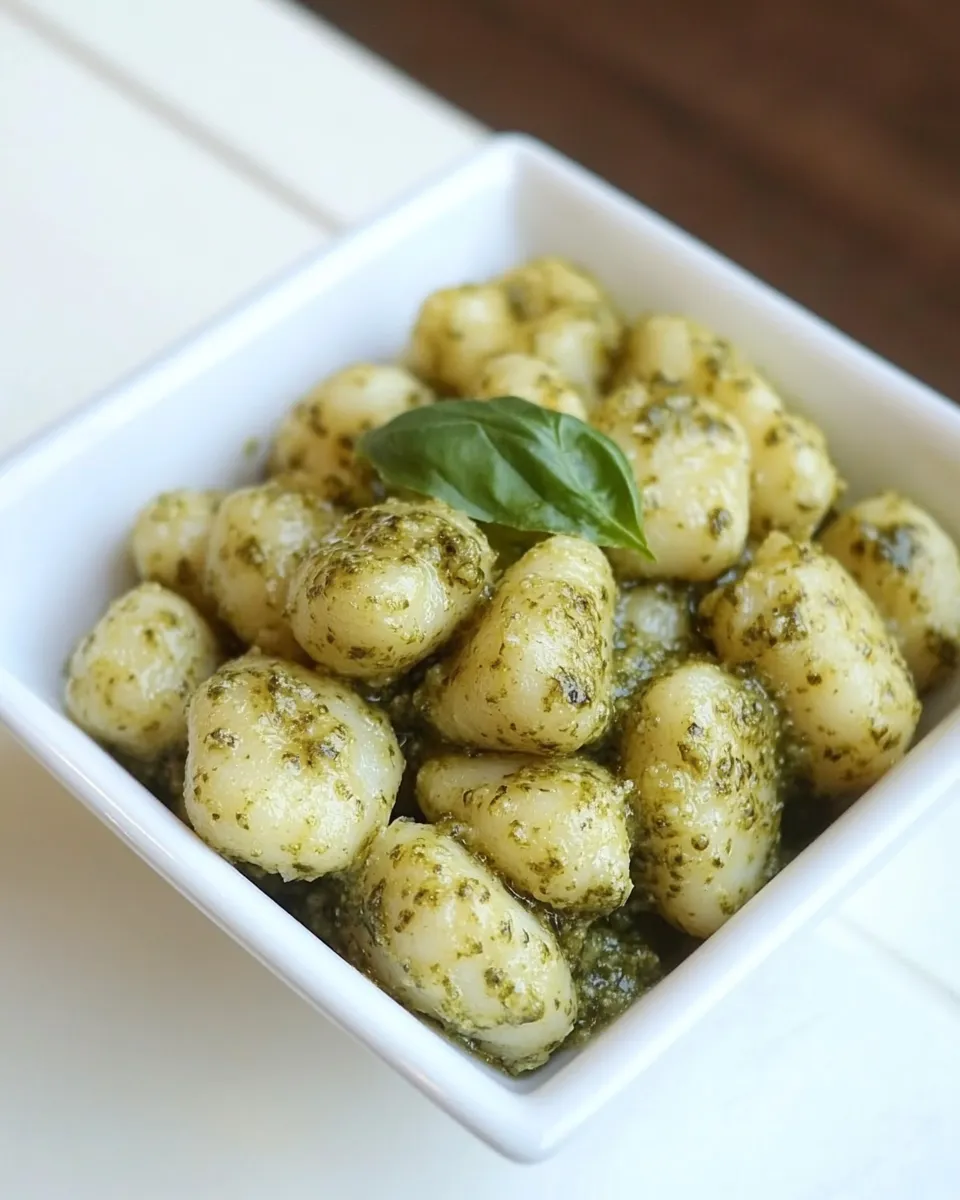 Easy Crispy Gnocchi with Basil Pesto photo