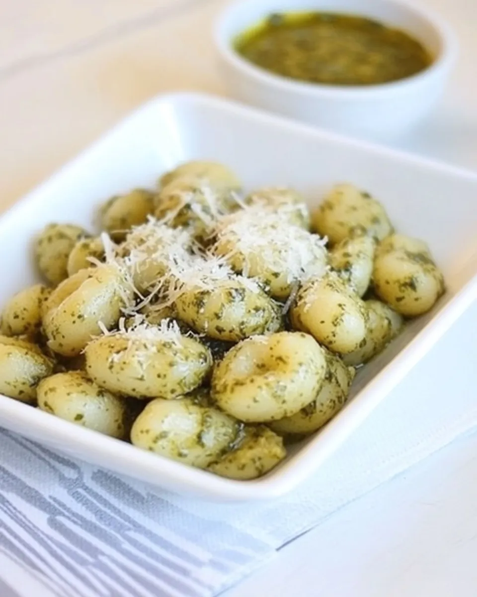 Delicious Crispy Gnocchi with Basil Pesto image