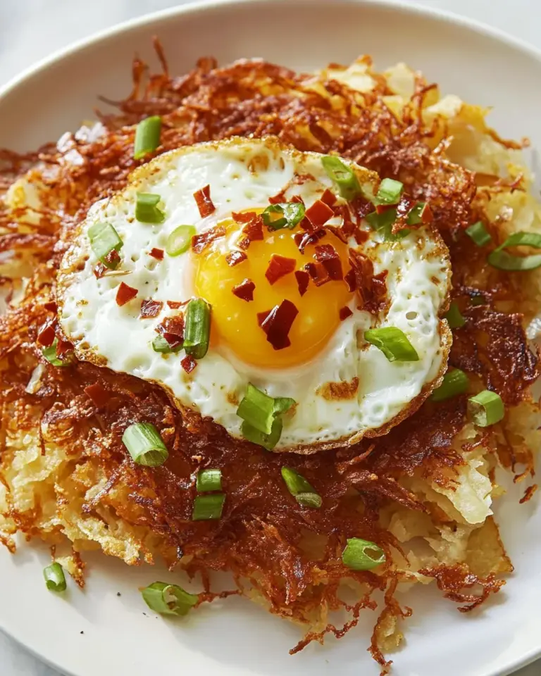 Homemade Crispy Hash Browns with Chile-Fried Egg photo