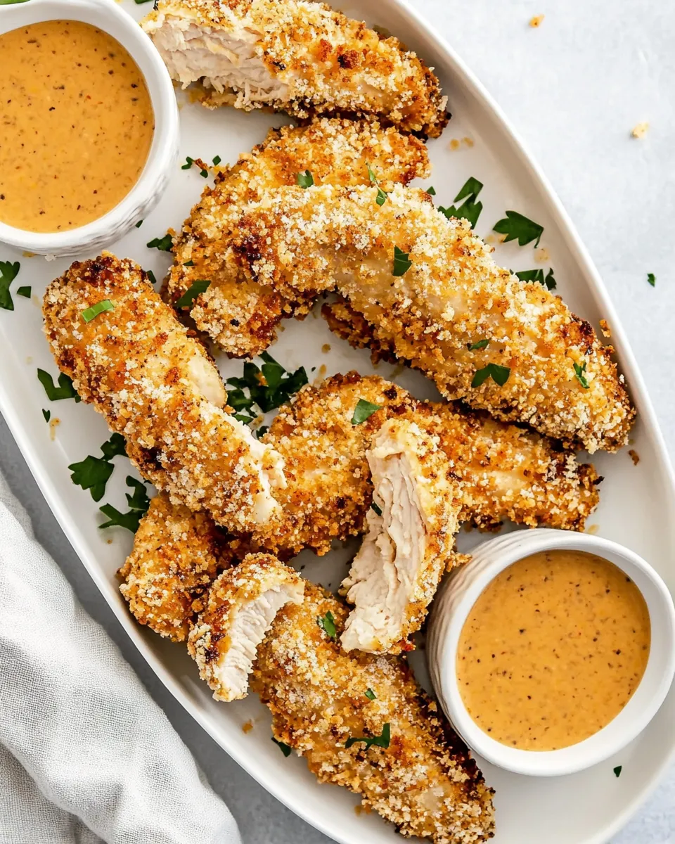 Easy Crispy Parmesan Air Fryer Chicken Tenders photo