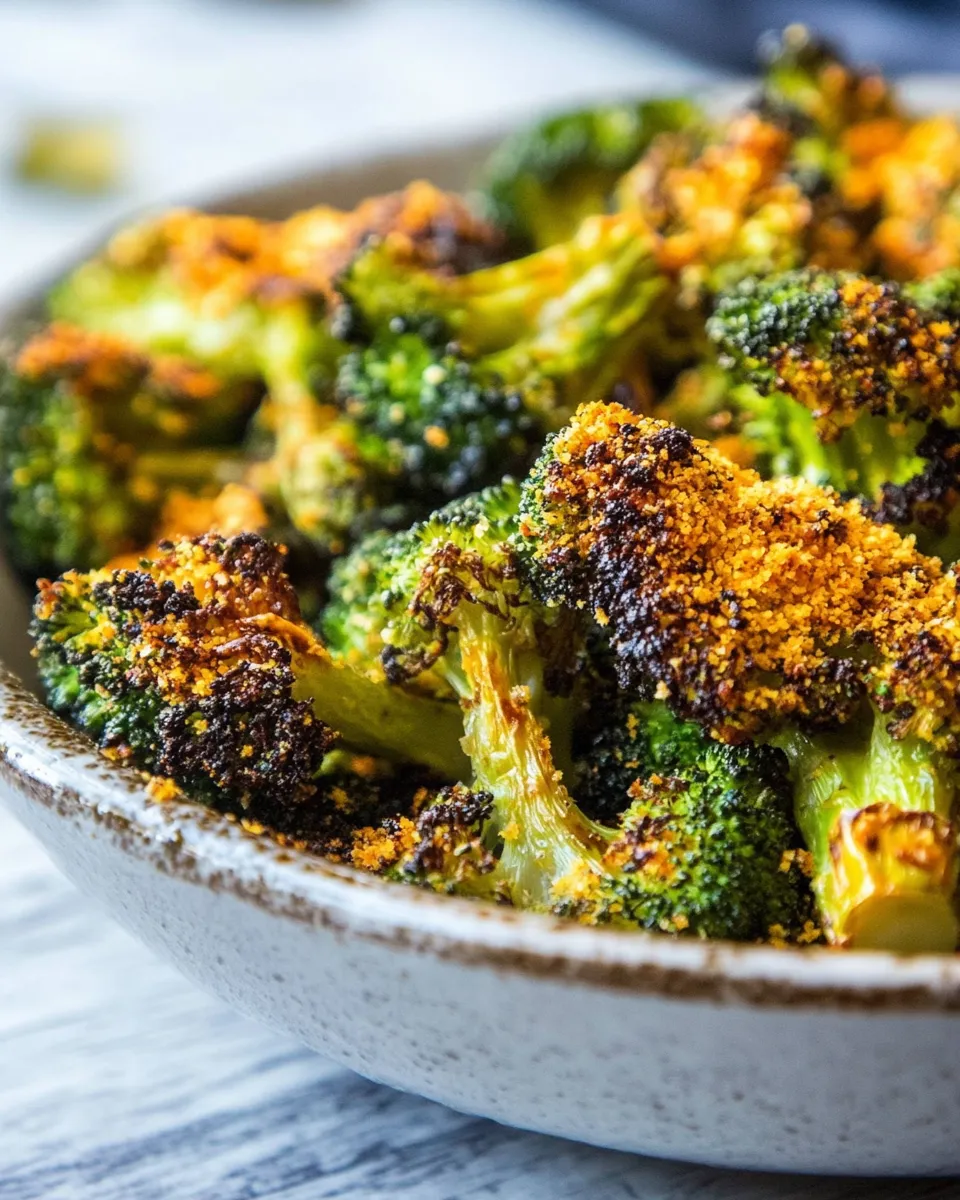 Healthy Crispy Vegan Cheesy Roasted Broccoli recipe photo