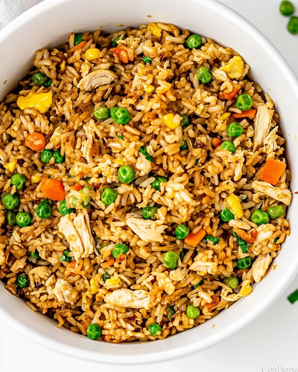 Easy Crockpot Chicken Fried Rice image