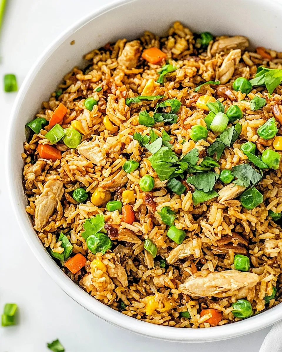 Quick Crockpot Chicken Fried Rice shot