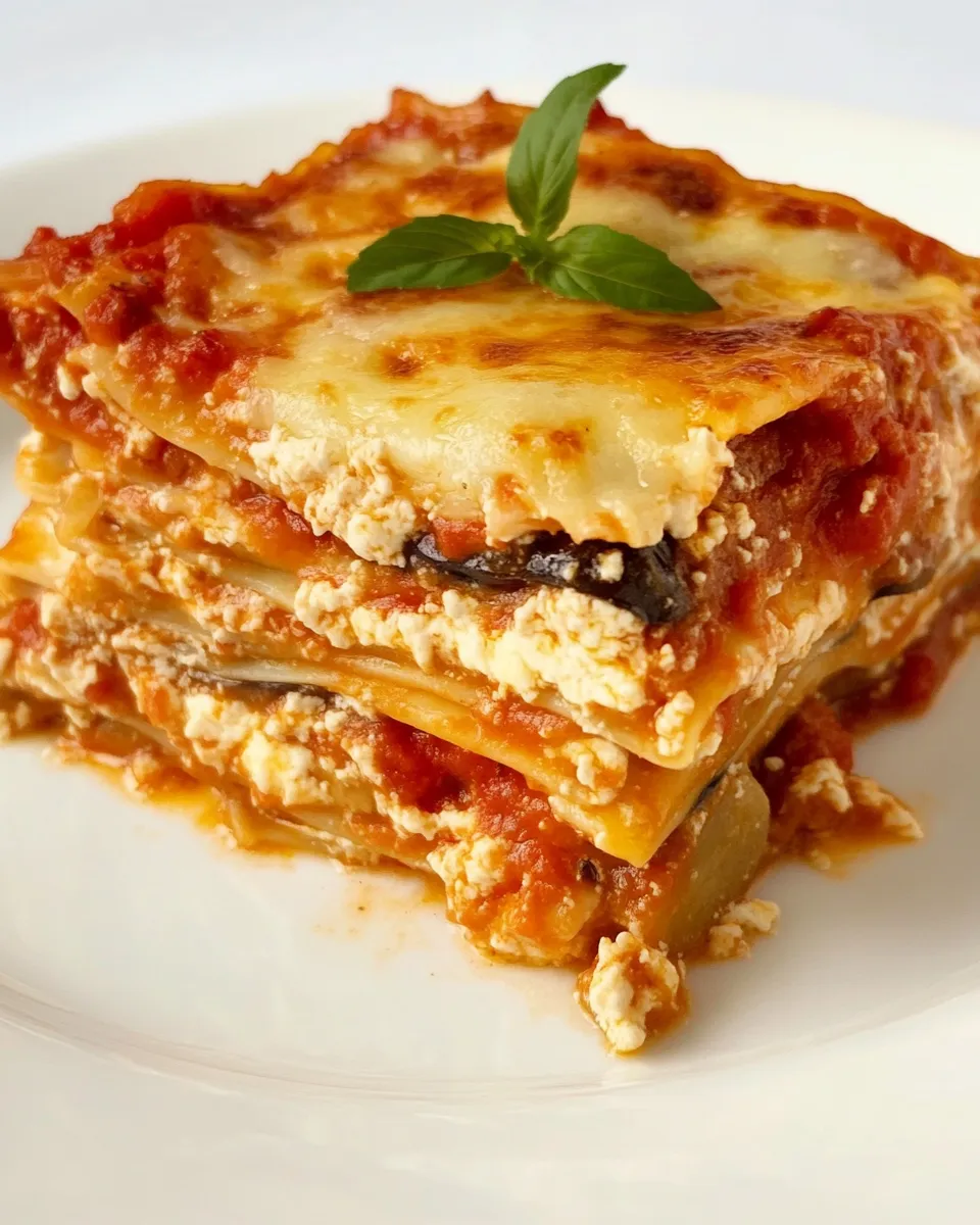Delicious Crockpot Eggplant Lasagna shot