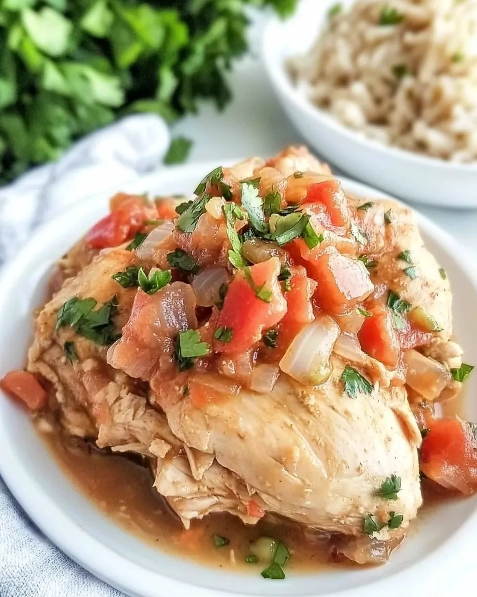 Delicious Crockpot Salsa Chicken image