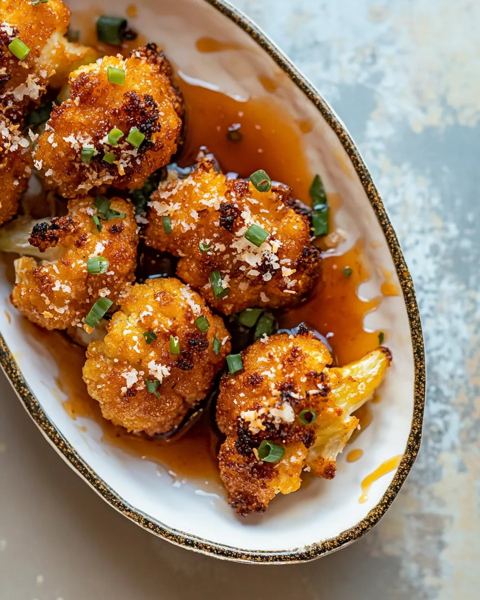 Healthy Crunchy Baked Hot Honey Cauliflower. picture