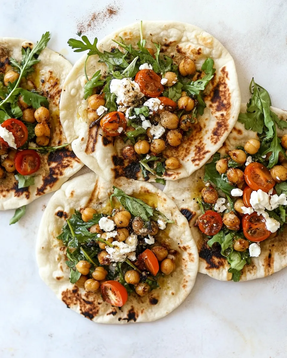 Easy Crunchy Roasted Chickpea Pitas. dish photo