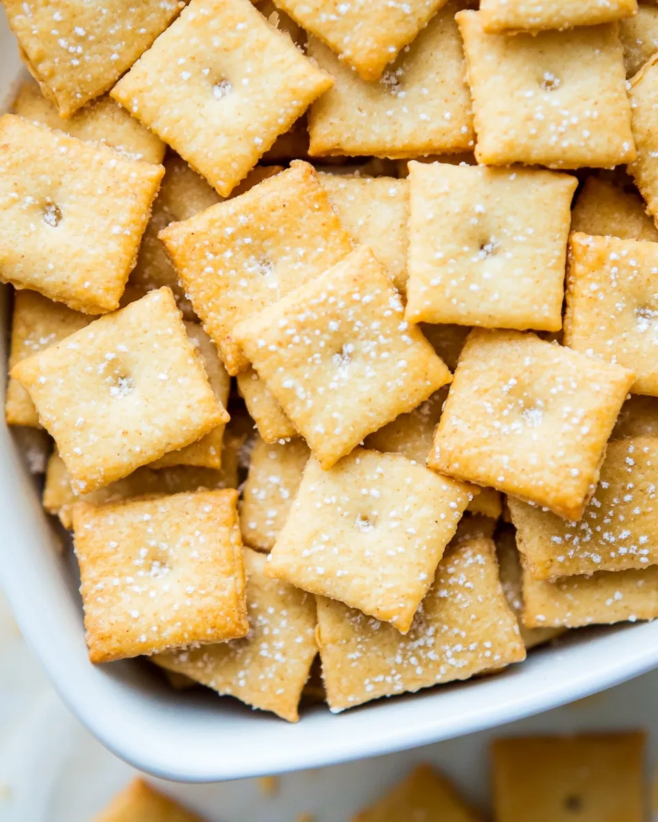 Delicious Crunchy Sourdough Discard Crackers shot