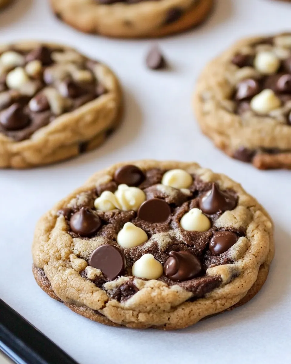 Easy Dark And White Chocolate Cookies recipe photo