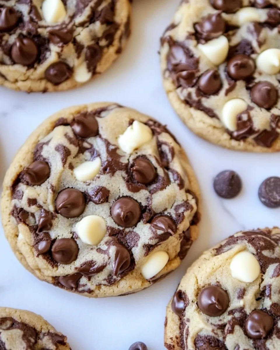 Delicious Dark And White Chocolate Cookies shot