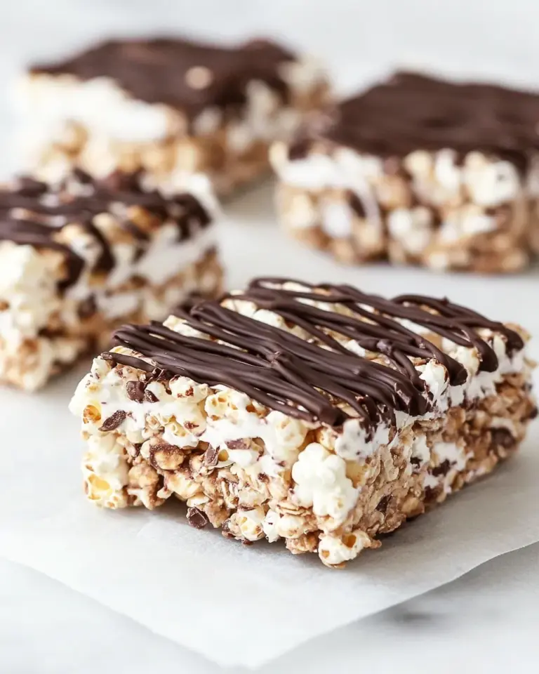 Homemade Dark Chocolate Cappuccino Popcorn Granola Bars recipe photo