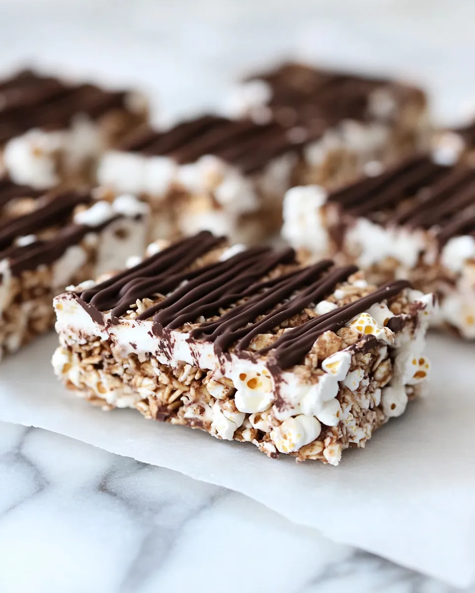 Delicious Dark Chocolate Cappuccino Popcorn Granola Bars dish photo