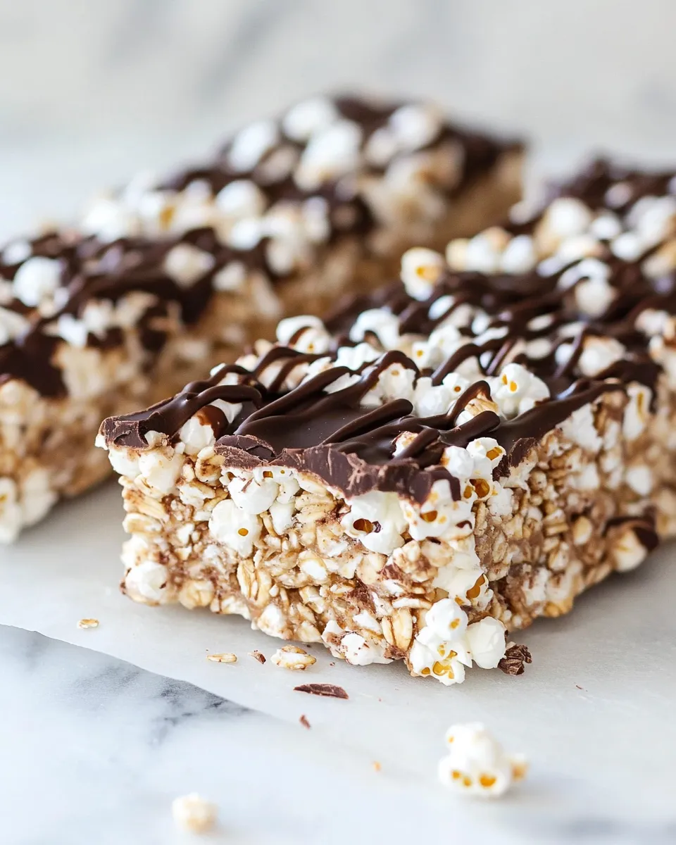 Tasty Dark Chocolate Cappuccino Popcorn Granola Bars image
