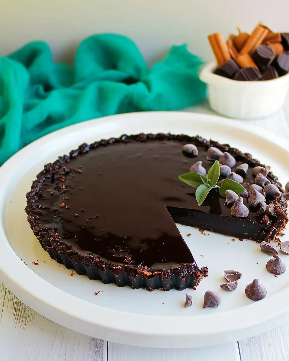 Classic Dark Chocolate Ganache Tart image