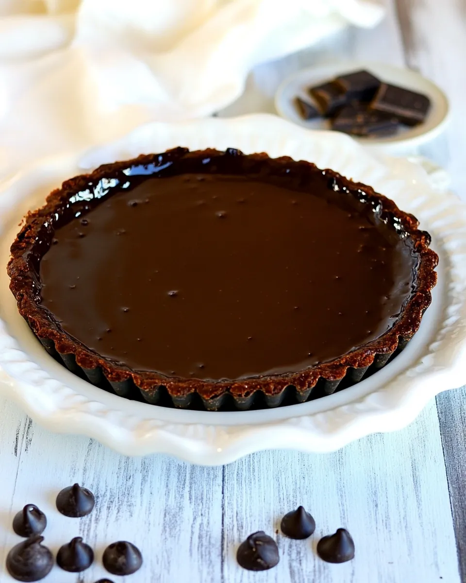 Easy Dark Chocolate Ganache Tart recipe photo