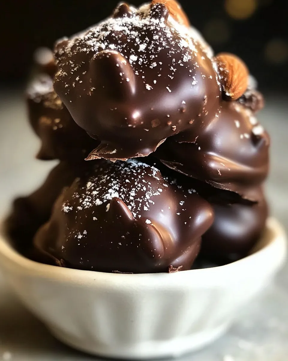 Easy Dark Chocolate Nut Clusters recipe photo