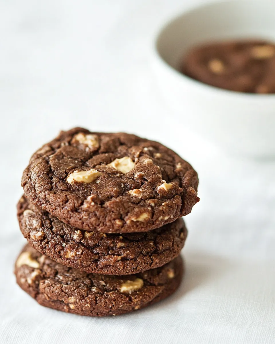 Delicious Dark Chocolate Peanut Butter Cup Cookies shot