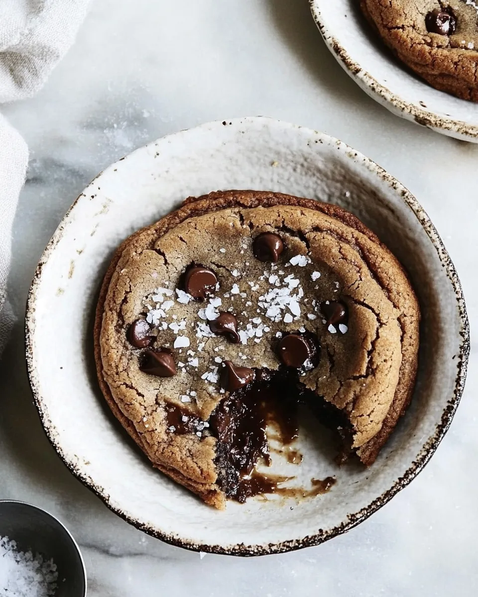 Classic Deep Dish Paleo Salted Chocolate Chip Cookie image