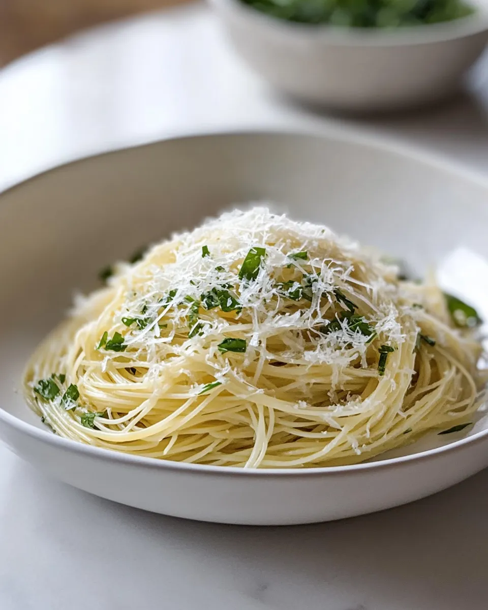 Homemade Delicious Angel Hair Pasta photo