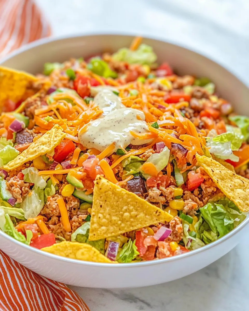 Tasty Dorito Taco Salad with Catalina Dressing: Festive Tex-Mex Dinner recipe photo