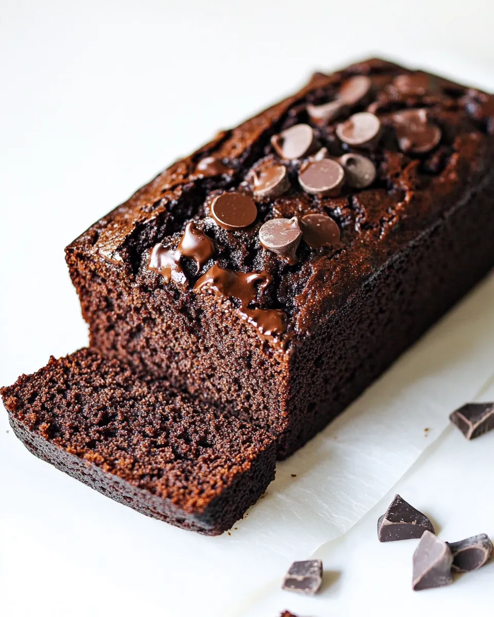 Delicious Double Chocolate Banana Bread shot